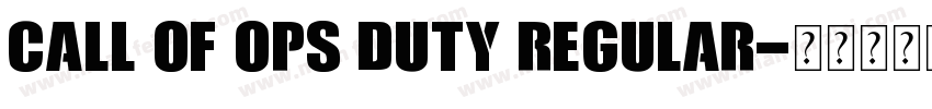 Call Of Ops Duty Regular字体转换